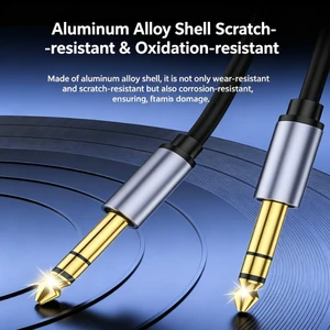 High Quality 6.5mm 1/4 Inch Male Guitar Cable PVC Gold Plated Conductor Stereo Audio Cord for Electric Guitar Car HDTV Computer