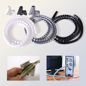 PE Spiral Cable Wrap Flexible Polyethylene Wire Organizer Tube Office Desk Management Pet Proof Cord Protector Cable Extruding
