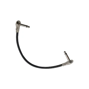 Gold-Plated & Nickel-Plated Effect Pedal Connection Cable Flat-Plug Guitar Instrument Cable with Foot Pedal Audio & Video Cables