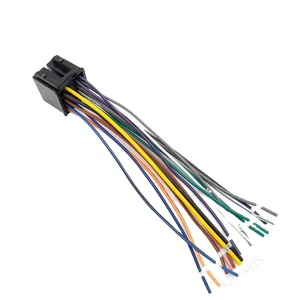 Automotive ISO Full-pin Modified Harness Car Power Cold 16Pin Adapter Complete Wiring Harness Cable for Car Audio