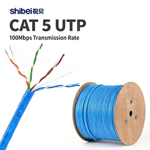Wholesale 305 Meters CAT 5 UTP Network Cable Grey 4 Pair 100MHz LAN Wire For Smart Home And Office Cat 5e Ethernet Cable