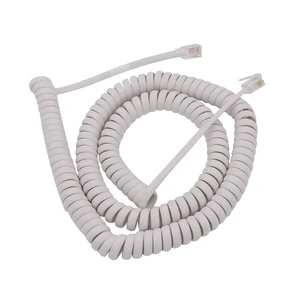 RJ9/RJ11 4P4C to 4P4C spiral telephone cable