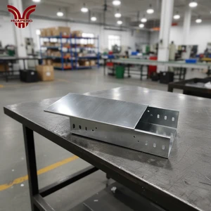 HUAPENG Hot-Dip Galvanized Cable Tray Outdoor Corrosion-Resistant Ventilation Cable Trunking for Industrial Buildings