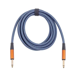 Electric Guitar Cable Electronic Organ Drum Noise-1 Shielding Audio Cable Black Straight Head 3 Meters Universal Cable