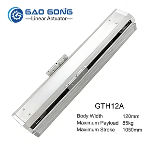 High Speed 1600mm/s GTH12A 85kg Load Ball Screw Drive Aluminum Linear Guide Rail Module 1050mm Max Stroke 0.01mm Repeatability