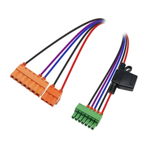 Indus-c Customized 30P Phoenlx Cable Connector with Brass Contact Material Nylon Housing 3/7 Pins Black PVC Cables