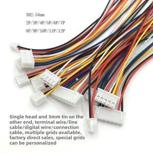 XH2.54 Single Head Terminal Universal PVC Insulated Copper Conductor Cable Electronic Wiring Harness for Equipment