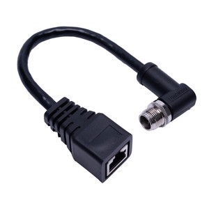 Industrial Grade M12 IP67 Threaded Shielded RJ45 Panel Mount Connector