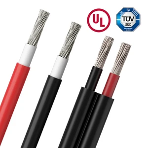 1x4mm2 2*6mm2 Twin Solar Cable Price Red and Black Copper 1000v 4mm 6mm Dc Pv Cable Wire Electrical Solar Cable for Solar Panel