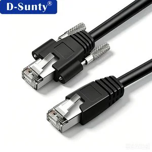 Custom High Flex Drag Chain CAT6A LAN Cable RJ45 Patch Cord CE ROHS Certified PVC PE Jacket for Industrial Camera CCTV Security