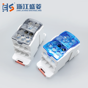 UKK 125A Screw Connection 1-5 AWG Power Distribution Block DIN Rail Terminal Block Unipolar Connector for Industrial Control