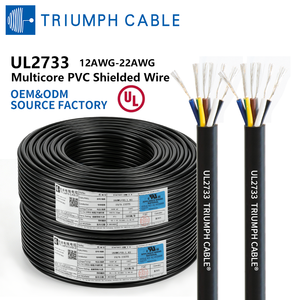 UL2733 Hook Up 12/14/16/18/20/22AWG PVC Control Cable Multicore 2/3/4/5/6/7 Conductor Electrical Wire For EV Battery Wiring,LED