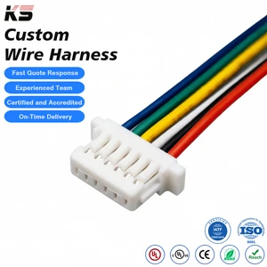Custom Wire Harness Jst Sh 1.0 Connector 4 5 6 7 8 Pin Male Female Jst Sh Shr Plug Connector Cable