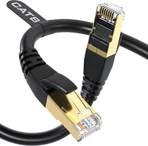 High-Speed Cat8 Ethernet Cable 26AWG Gold Plated RJ45 Connector Outdoor & Indoor Weatherproof F/FTP Premium Communication Cables