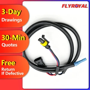 3Pin Male Female Waterproof High Temp Resistant Corrugated Tube Automotive Wiring Harness for Car LED Headlight