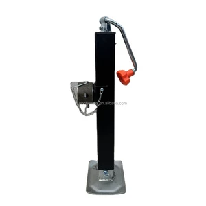 New 7000 Pounds Double Hole Square Tube Side Swing Trailer Jack Axle Parts Steel Landing Gear With Mounting Plate