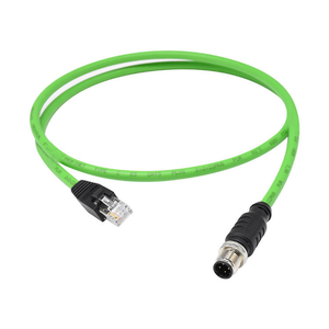 M12 4pin 8pin A D X Coding To RJ45 Male Shielded Cat5e CAT6A Profinet Industrial Ethernet Patch Cord Cable Assembly IP67