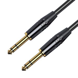 Electric Guitar Cable Jack 6.35 1/4 Inch Trs Instrument Patch Cable Stereo 6.35mm Audio Jack to Jack Cable