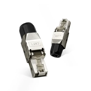 CAT7 Toolless Ethernet Connector Gold Plated Plug Shielded Zinc Alloy Ethernet Tool Free Modular Plug STP RJ45 Connectors