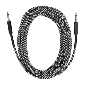 Musical Instrument Cable Braided Shield NickelPlated Plug Guitar Bass Connection Cord 10 Meter