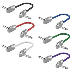 Factory ODM Guitar Cable for Pedalboard Effects with Right Angle Plug for Instrument Electric Guitar Bass