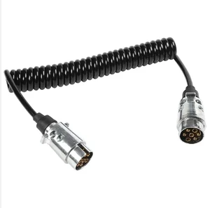 Vehicle Accessories 7 Core 7 Way Coiled Cable Trailer Tractor Car Ebs Spiral Cable Power Electric Wires Cables