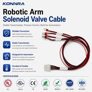 Custom IP67 Robotic Arm Solenoid Valve Cable Wire Harness with PVC/Nylon Insulation for Industrial Automation Equipment