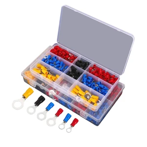 Boxed High Quality Electrical Crimp Connector with Insulation 2.5mm² Insulated Cord End Copper Ring Terminals Kit