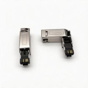 Baymrs Manufacturer Field-wirable Industrial 4pin Straight/90 IP20 Waterproof Shielded RJ45 Ethernet Connector Gild Contact