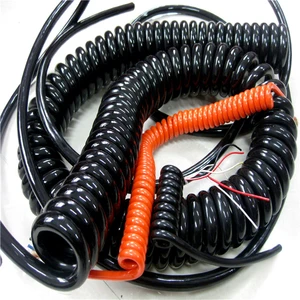 Retracting Spring Spiral Cable for Air Compressor Lifting Flat Shape Insulated Copper Conductor Stage Equipment Use Kai Mei
