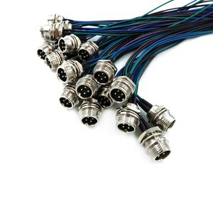 GX16-4pin Cable Connector Round 4-pin Aviation Nut Type Connector Plug Panel Mounting Male And Female Socket Connectors