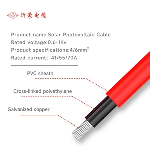 High Quality XLPO Insulation Tinned Copper PV1-F2.5mm Solar Panel Cable 100 Meter 30A DC 2.5mm Photovoltaic Cable PE Insulation