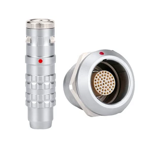 IP68 Waterproof Metal Push Pull Connector | FGG EGG Compatible | 2-32 Pin Circular Self-Locking Plug for Industrial Automation