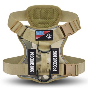 OEM/ODM Adjustable Nylon Dog Harness Leash Set Breathable Pet Vest Shock Absorption Walking Rope Customizable Pet Accessories