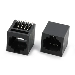 Network RJ45 Female Connector Through Hole 1x1 Port RJ45 Female Connector
