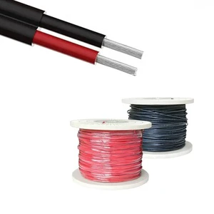 Slocable TUV Certification DC Solar PV Cable Wire IP68 Waterproof 16MM2 Red Black XLPO Insulation Photovoltaic Solar Cable