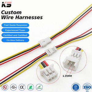 Customized Micro Custom Cable with Jst Harness Terminal Connector Xh Wires Sm ph Gh 1.25mm Jst Connector 3 Pin