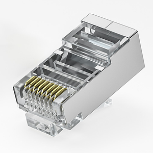 For Listed Cat5e RJ45 Ethernet Modular Plug PoE Crystal Head Japan PC Housing for 94V-0 8-Slot Gold Plated Connectors