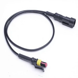 Custom Waterproof Connector Wire Harness with Male & Female Connectors - 1-Pin Sealed Cable Assembly for Off-Road Applications