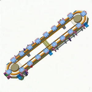 High Precision Semi-Automatic Linear Guideway Rail Cycle Conveyor Line Industrial Automation Production Machine 30/min