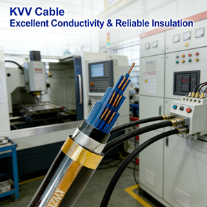 KVV 0.6/1kV Multi-Core Copper Control Cable XLPE PVC Jacketed Fire Resistant Environmental Friendly Cable for Control Cabinet