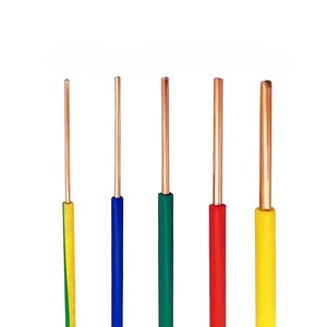 Custom Red Yellow Green Blue WDZ BYJ Solid XLPE Insulated Low Smoke Halogen Free Power Cables Wires with PVC Sheathing