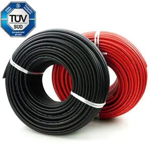 Wholesale PV1-F 1.5-6mm XLPE Tinned Copper High Temperature Stranded Solar Cable TUV Certification UV Resistant for Solar Panel