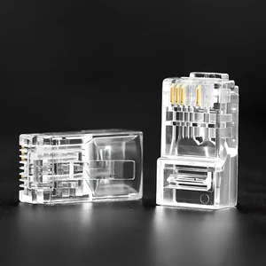 Cat6 RJ45 Plug 8p8c UTP Network Connector PC + Pure Copper Shielded/Unshielded