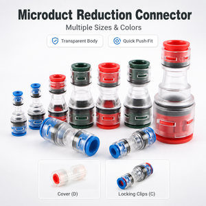 HDPE Direct Buried Micro Duct Reducing Connector Fiber Optic Push Fit Reducer Microduct Connector