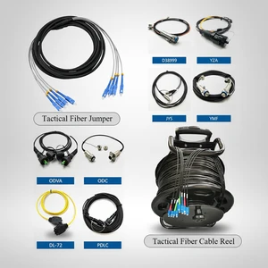 Tactical Fiber Cable J599/ODC/ODVA Retractable Cable Reel Waterproof Housing Extension Armored Broadcast Tactical Patch Cord
