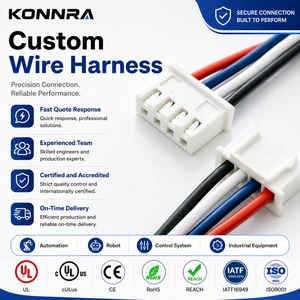 Custom JST XH 2.5mm Pitch 4 Pin Male Female Connector Plug Cable Wire Harness PVC For Motorcycle Automation Electronics RoHS