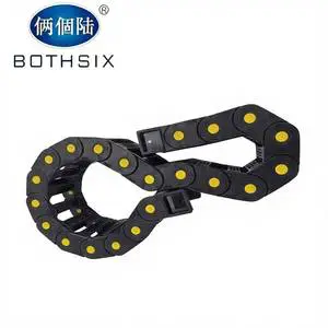 BOTHSIX S-Type Nylon Cable Drag Chain Plastic Drag Chain for Cnc Plasma for Inside Dimension 7*7-45*300