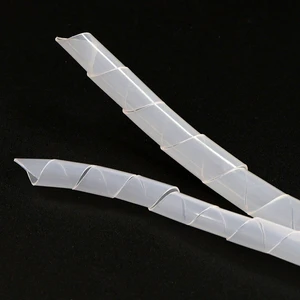 Plastic Spiral Cable Wrap PE Spiral Wrapping Tube for Coaxial Fiber CATV Wire