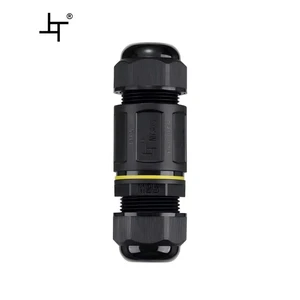 IP68 ETL ENEC Certified Waterproof Cable Connector Straight Screw Connector 2p 3p 4p 5p M25 Outdoor Connector Waterproof